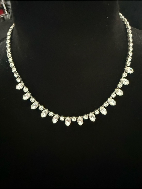Weiss Jewelry - Signed Weiss Mid-Century Rhinestone Choker Vintage 1950s Glam Necklace